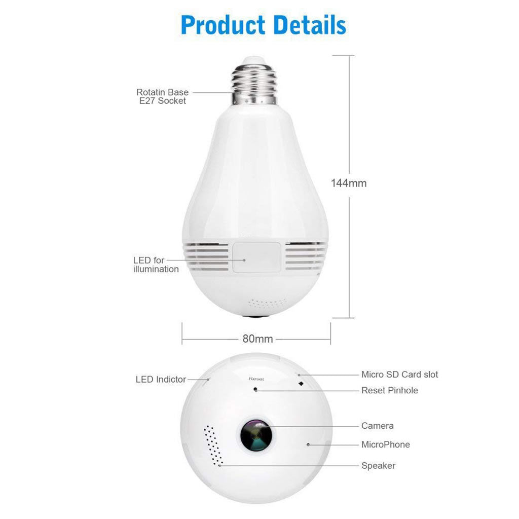 SpyGuard Light Bulb Camera