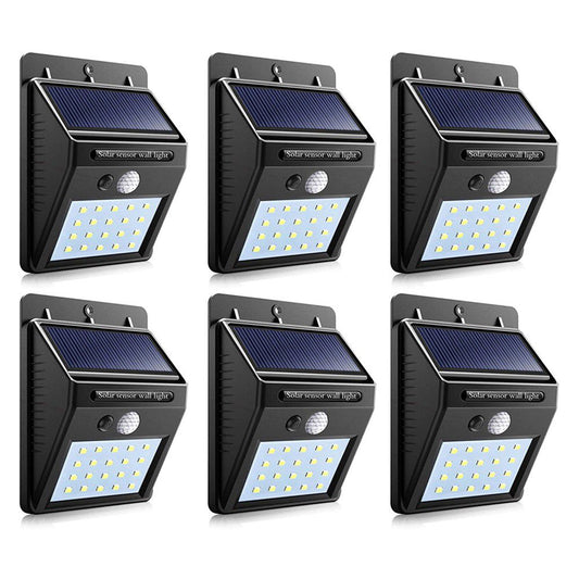LMA - Set of 6 PIP Motion + CDS Night Sensor Solar LED Wall Light_0