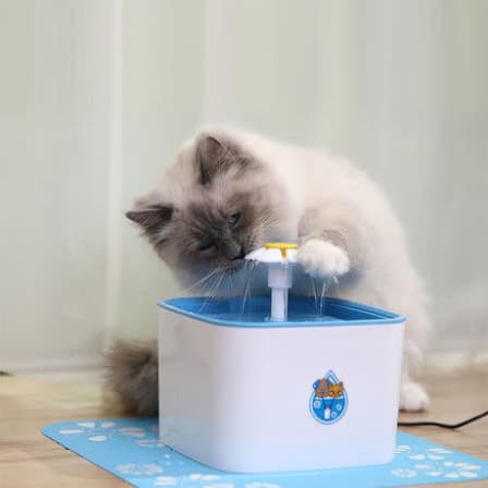 Square 2.5L Automatic Pet Cat Water Fountain_0