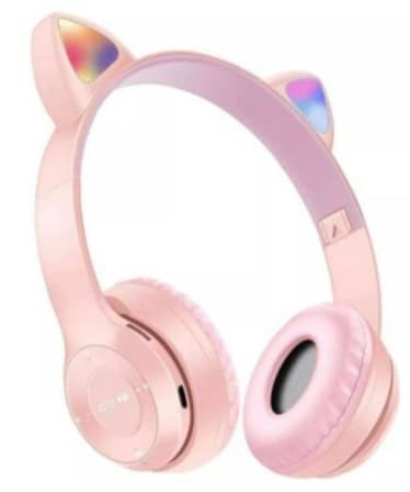Bluetooth Wireless Cat Ear Headset - Pink_0